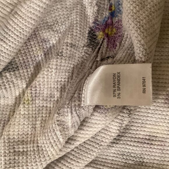J. Jill Zinc Heirloom Diaries Waffle Thermal Top Sz 2X - Picture 4 of 7